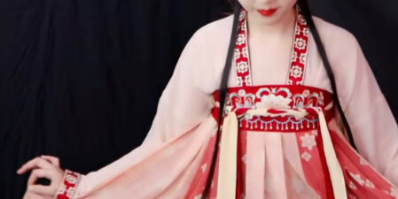 池夏 齐胸襦裙 原创改良汉服 画壁 古风