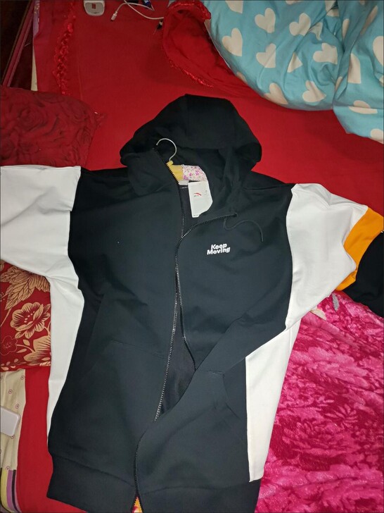 安踏男款外套2021新款春运动上衣拼色连帽...