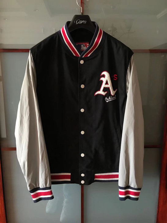 美国棒球联盟MLB品牌男款运动棒球服夹克外...