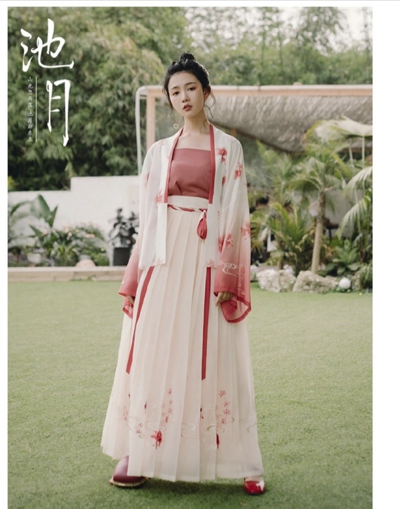 重回汉唐 池月 m吗 三件套 夏季褙子吊带...