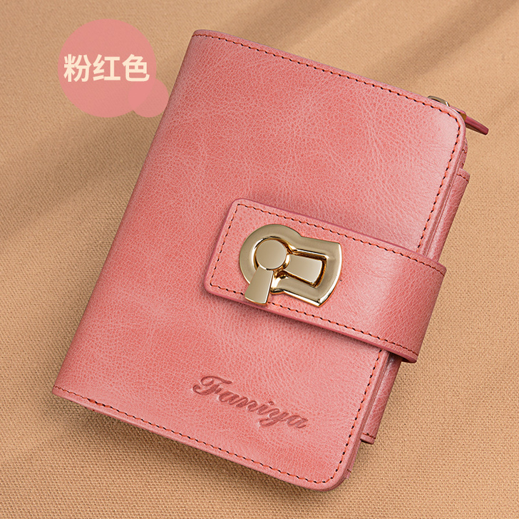 钱包女士短款2019新款真皮拉链驾驶证卡包...
