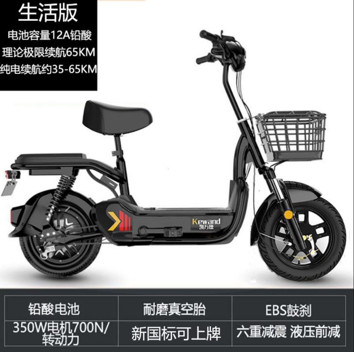 新国标可上牌电动车外卖送餐长跑锂电池踏板亲...