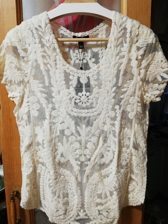 全新圆领蕾丝衫半袖!实体店不做了没几件甩啦...