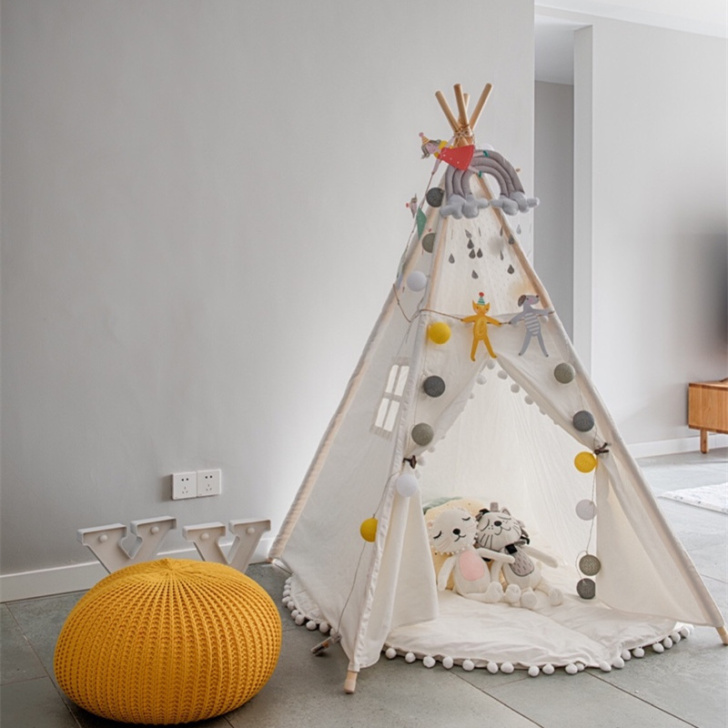 儿童房INS小帐篷男孩宝宝公主民宿装饰北欧...