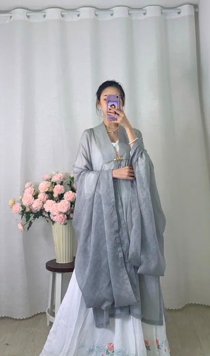 飞羽汉服披风 正品原创中国风汉服女披风大袖...