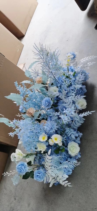 十一活动价婚庆地排花绢花台球摆件仿真花路引...