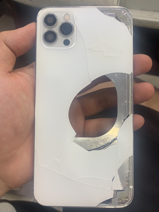 Xsmax改12promax 后盖 玻璃坏...
