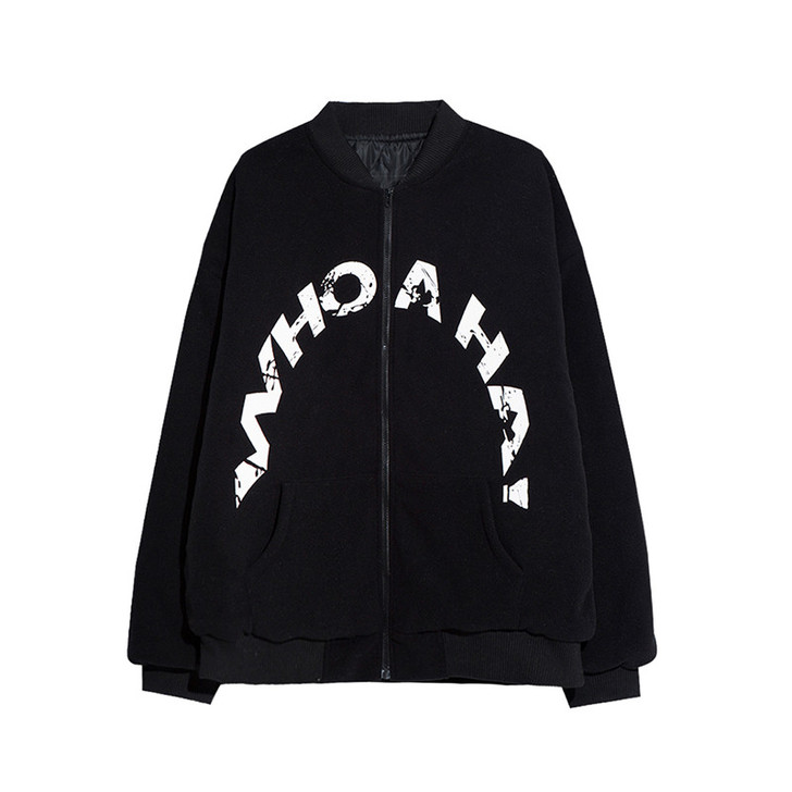 WHOA HA!原创国潮牌LOGO印花摇粒...