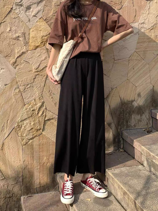 zara家同款黑色冰丝裤 全新未穿过  因...