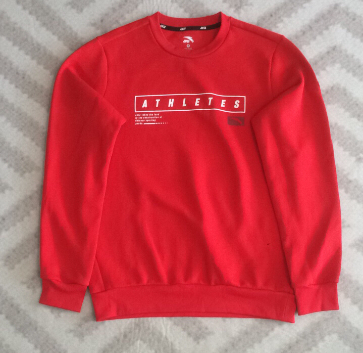 正品 ANTA 安踏 男士长袖圆领卫衣