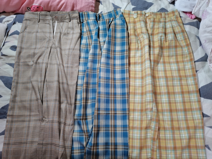 条纹裤 成色都很新