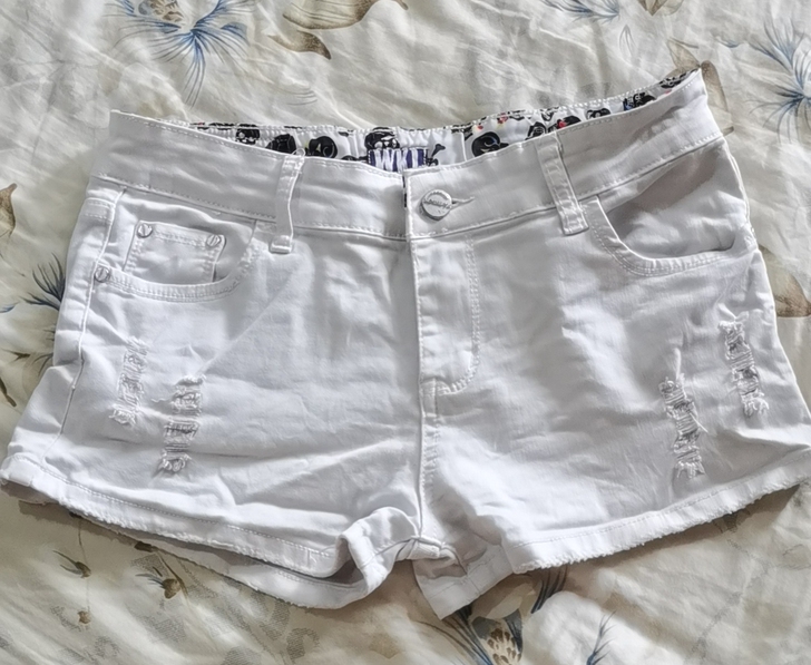 白色牛仔短裤 女