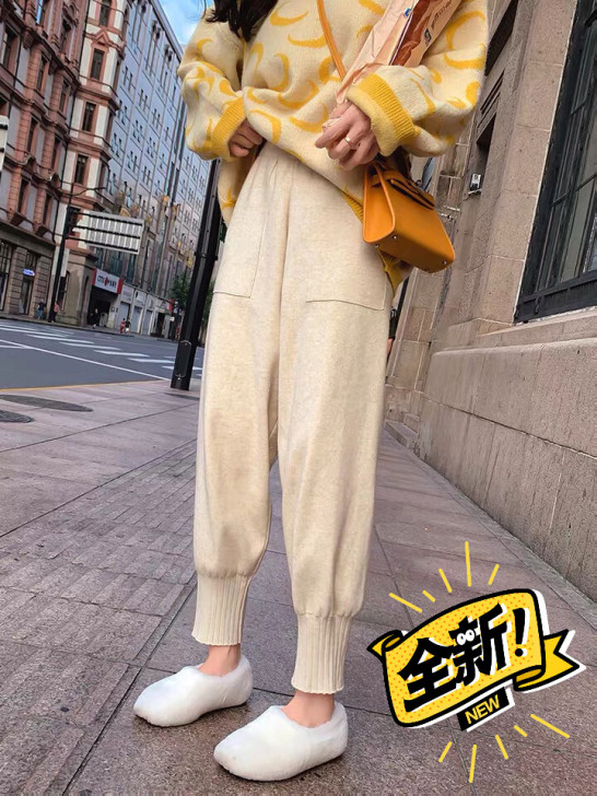 全新萝卜裤女高腰宽松韩版显瘦百搭学生束脚裤...