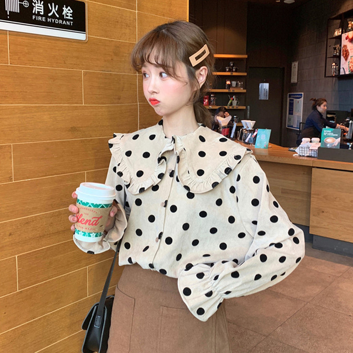 波点衬衫 超级厚实