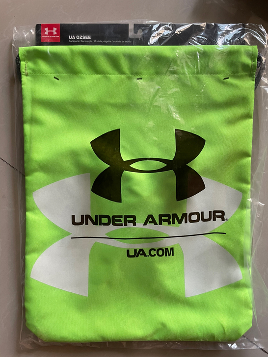 安德玛双面可用抽绳背包 双肩包  抽绳包 ...