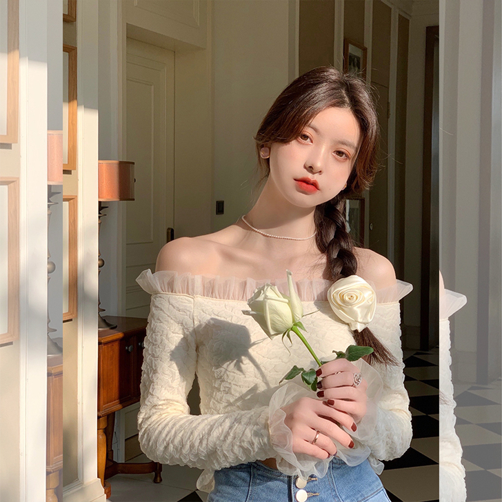 范智乔 蕾丝雪纺衫，因我胳膊比较粗穿上不好...