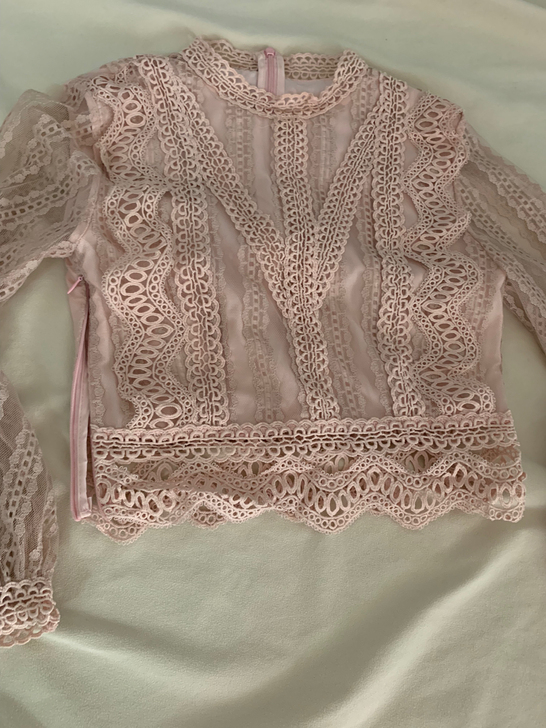 时尚名媛气质小立领镂空透视波浪边蕾丝衫无袖...