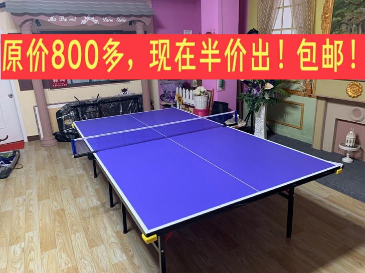 全新半价出【468元包邮】乒乓球桌室内折叠...