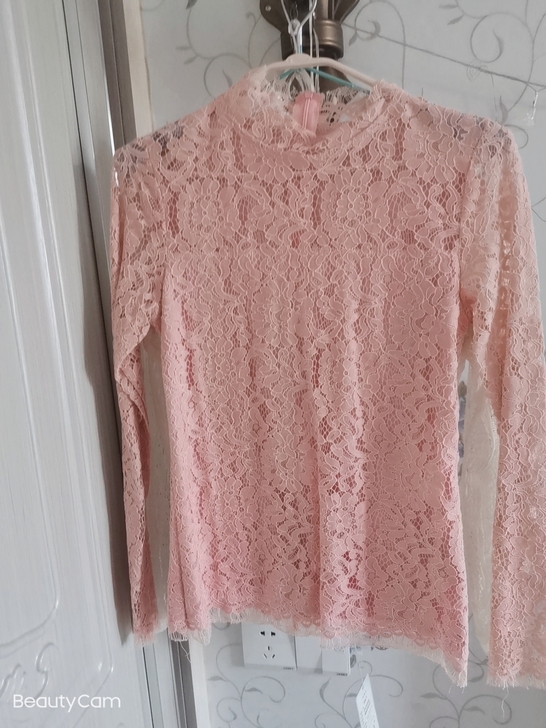2021春装新款 镂空微喇流苏气质蕾丝衫新...