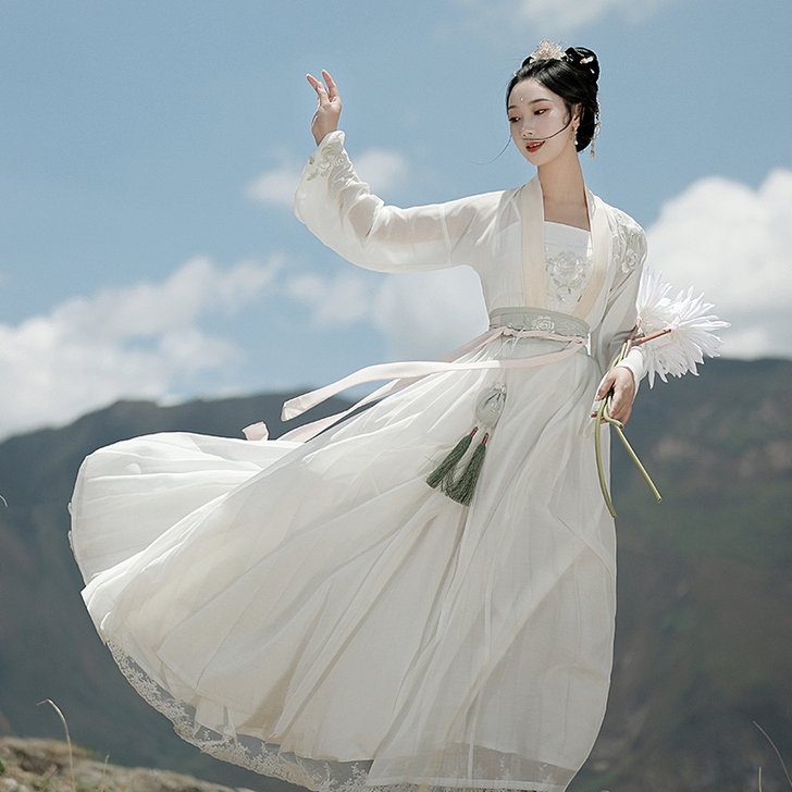 重回汉唐洛阳辞汉服女中国风原创正品对襟齐腰...