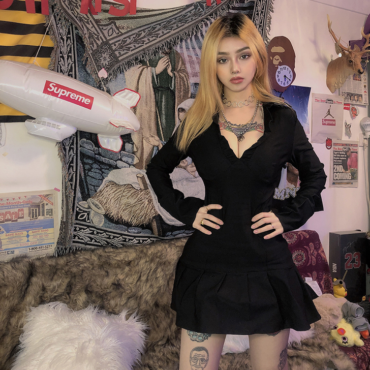 KLIOU 连衣裙，超级显瘦，这条裙子说实...