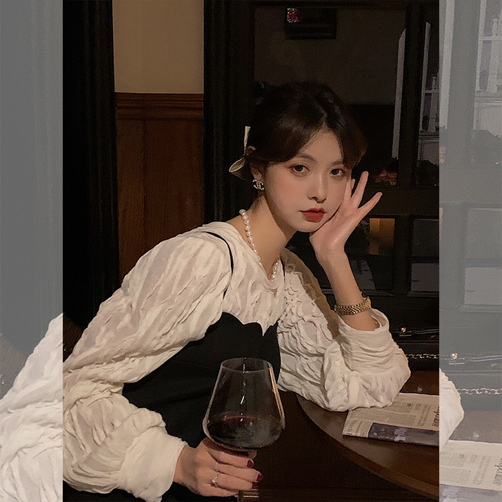 范智乔 内搭打底连衣裙女秋冬两件套百搭气赫...