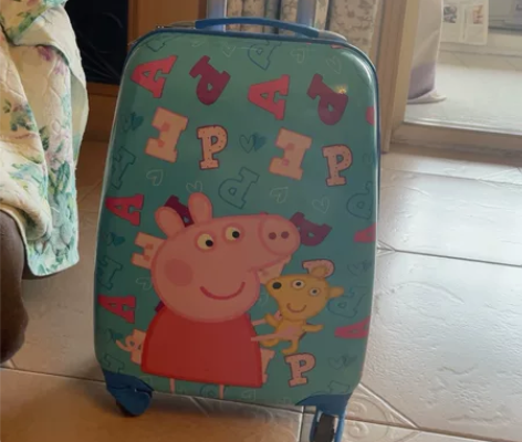 小猪佩奇旅行箱 可爱配色 但拉杆有点不太好...