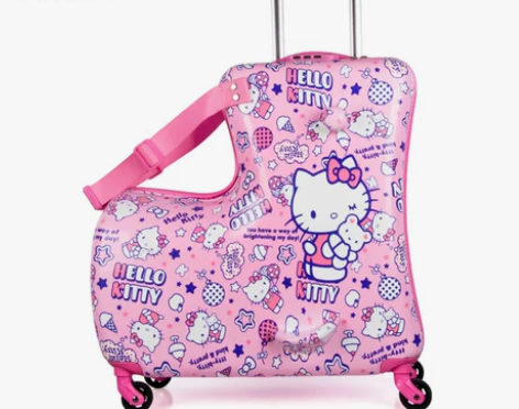 hellokitty儿童拉杆箱可坐骑行李箱...