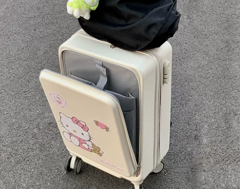 ?新款前置开口磨砂行李箱20寸拉杆箱万向轮...