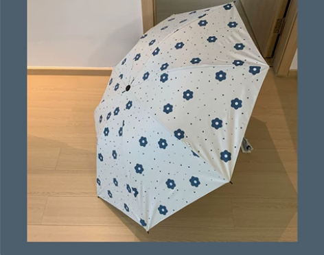 馨帮帮杂货铺 花朵遮阳伞黑胶太阳伞防晒防紫...