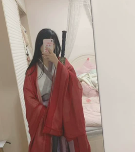 魏晋风 红颜  汉服，s码，穿一已洗净。 ...