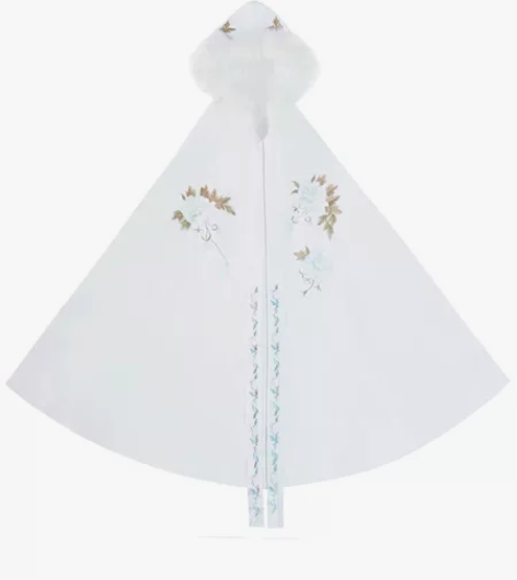 斗篷汉服女冬中国风日常长款大毛领加绒加厚披...