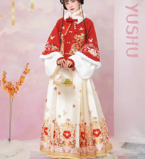 玉术【虎戏金鳞】汉服女明制拜年服大全套m码...