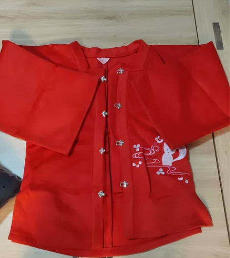 如梦小狐狸羊绒半袖褶裙立领明制汉服汉元素三...