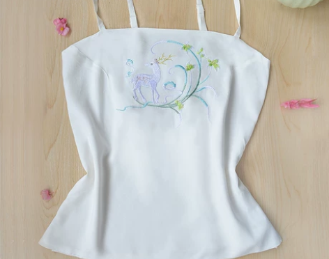 如梦霓裳汉服女刺绣花吊带抹胸多色多花纹配对...