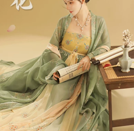 出租【桔屿】正品原创唐制汉服女诃子裙，全套...