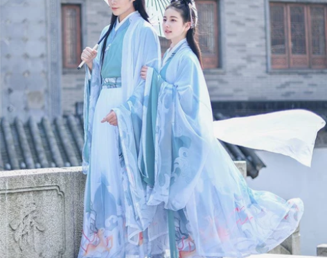 汉服女学生古装衣服大袖衫交领如梦霓裳超仙齐...