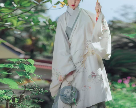 都城南庄秋冬款交领长袄原创绣花日常款汉服女...