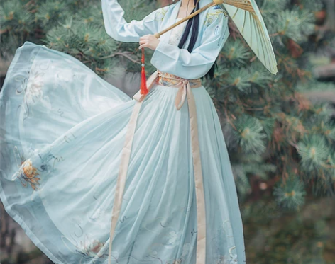 ?都城南庄 雪慕灵 原创夏季齐腰襦裙渐变印...