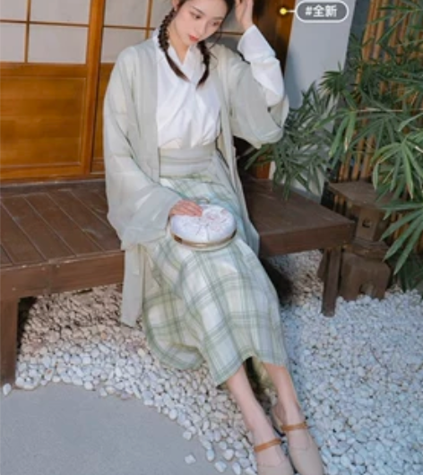 全新格子裙，汉元素。 汉服。  没穿过… ...