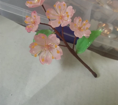 热缩樱花发簪，借八重樱热缩发簪，有长短还是...