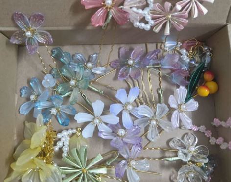 清仓一些小花钗 缠花琉璃发饰 古风汉服头饰...