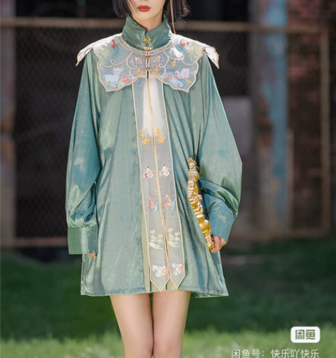 原创汉服珍缕汉元素明制云肩夏 裙子 吊带 ...