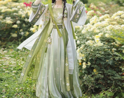 女士宋制汉服女中国风对襟长褙子齐腰襦裙超仙...