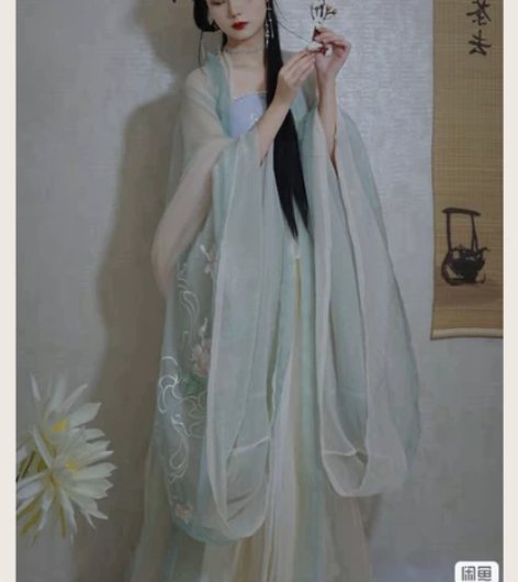 仙楚姬原创汉服女【梦璃】诃子裙 湖水蓝全套...