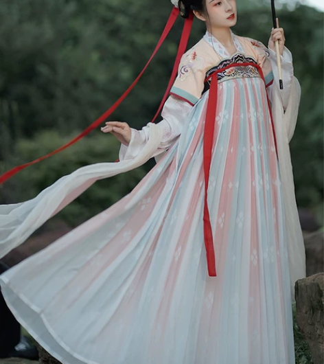仙楚姬原创汉服女【浮笙】齐胸襦裙三件套6米...