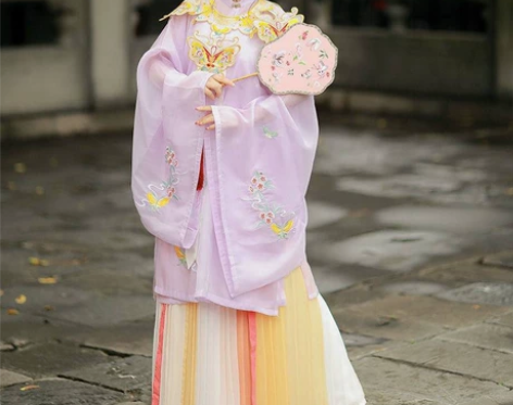 仙楚姬汉服 【醉山月】L紫色长衫+红黄彩虹...