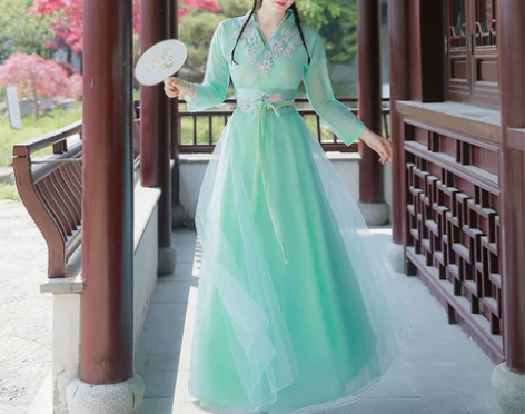 古装汉服女中国风魏晋超仙仙气中国古风仙女交...