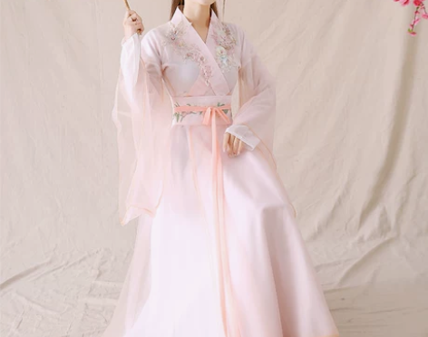 古装女汉服襦裙仙女粉色清新淡雅仙气古风大广...