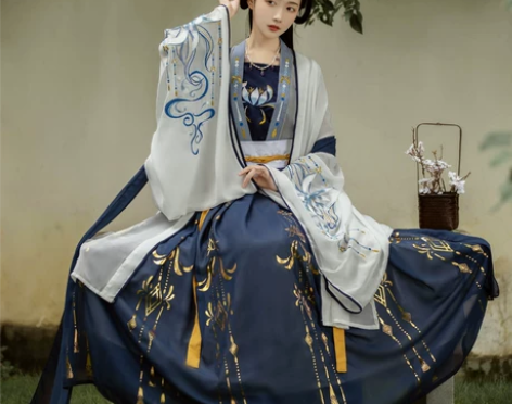 千韵岗琼华汉服女秋冬款正品原创古装中国风超...